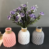 Back To School Modern Flower Vase Imitation Ceramic Flower Pot Decoration Home Plastic Vase Flower Arrangement Nordic Style Home Decoration