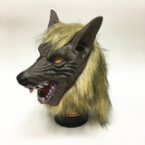 Cifeeo  Halloween Rubber Wolf Head Mask Gloves Werewolf Cosplay Costume Set Latex Masquerade Party Scary Decoration Festival Horror Prop