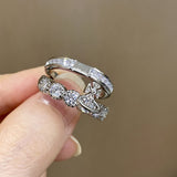 Back to school 2023 New Rings Fashion Women Metal Party Classic Zircon Planet Detachable Jewelry Super Flash Combination Ring