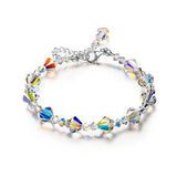 Cifeeo  Colorful Square Glass Beaded Bracelets For Women Temperament Handwork Bracelets Bangles Charms