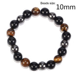 8mm Natural Stone Buddha Bracelet Brown Tiger Eyes Beads Bracelet for Men Women Weight Loss Healing Bracelets Jewelry