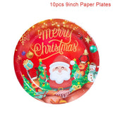 Christmas Gift Merry Christmas Disposable Tableware Christmas Decorations For Home Cristmas Ornament Xmas Navidad Gift New Year