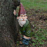 Cifeeo  Naughty Garden Funny Gnome Statue Elf Out The Door Home Yard Decor Resin Crafts Miniature Dwarf Figurine Statue Wacky Gift