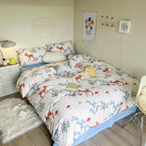 Cifeeo Florals Printed Fresh Bedding Set 100% Cotton High Quality Skin Friendly Duvet Cover with Sheets Home Comfortable Bedding Sets