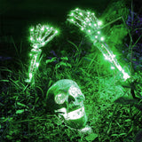 Cifeeo  Halloween LED Skeleton Stake Decoration Creepy Skeletons With Lights Groundbreaker Yard Graveyard Decor Realistic Scary Skull