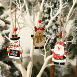 Christmas Gift 9/12Pcs Navidad 2022 New Year Gift Christmas Tree Decorations Gnomes Wooden Pendants Ornaments Xmas Decorations For Home Noel