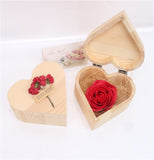 Wooden Box Luminous Rose Soap Flower Love Gift Box Birthday Valentine's Day Gift Giveaway Aromatherapy Artificial Flowers