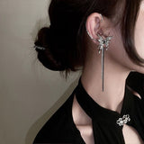 Back to schoolNew Arrival Earrings Fashion Metal Trendy Water Drop Women Dangle Earrings Long Butterfly Tassel Single Hanging Ins Jewelry