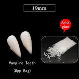 Cifeeo  Halloween Vampire Teeth Fangs Horror DIY Cosplay Dentures Prop Masquerade For Halloween Costume Party Decoration With Solid Glue