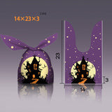 Cifeeo  25/50Pcs Halloween Candy Bags Pumpkin Bat Snack Biscuit Gift Bag Trick Or Treat Kids Favors Halloween Party Decoration Supplies