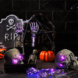 Cifeeo  Halloween LED Skeleton Stake Decoration Creepy Skeletons With Lights Groundbreaker Yard Graveyard Decor Realistic Scary Skull