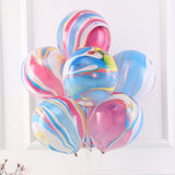 Cifeeo  5/10Pcs 10/12 Inch Agate Marble Latex Balloons Colorful Wedding Birthday Party Decoration Ballons Kids Toys Air Helium Globos