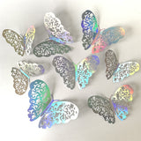 Back To School 12pcs Suncatcher Sticker 3D Effect Crystal Butterflies Wall Sticker Beautiful Butterfly for Kids Room Wall Decal Home Decoration