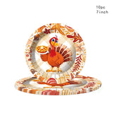 Cifeeo Theme Party Decoration Disposable Tableware Turkey Party Harvest Festival Happy Thanksgiving Day Decor For Home