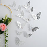 Back To School 12pcs Suncatcher Sticker 3D Effect Crystal Butterflies Wall Sticker Beautiful Butterfly for Kids Room Wall Decal Home Decoration