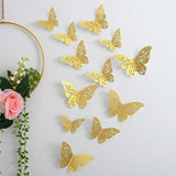 Back To School 12pcs Suncatcher Sticker 3D Effect Crystal Butterflies Wall Sticker Beautiful Butterfly for Kids Room Wall Decal Home Decoration