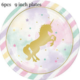 Back to school decoration  Cifeeo  Hot Gold Unicorn Theme Party Disposable Tableware Kit Kids Unicorn Birthday Party Decorations Baby Shower Dessert Table Decor