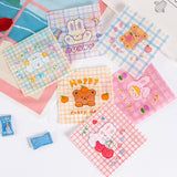 Back to school 10pcs Cute Bear Rabbit Snack Ziplock Bag Biscuits Candy Small Packaging Bag 13.5*13.5cm Party Hand-made Snack Packaging Bags