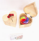 Wooden Box Luminous Rose Soap Flower Love Gift Box Birthday Valentine's Day Gift Giveaway Aromatherapy Artificial Flowers