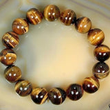 8mm Natural Stone Buddha Bracelet Brown Tiger Eyes Beads Bracelet for Men Women Weight Loss Healing Bracelets Jewelry