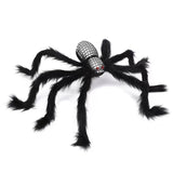 Cifeeo   1Pcs 30Cm/75Cm Halloween Giant Spider Scary Red Eyes Animal Bar Haunted House Garden Home Halloween Horror Decoration