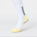 Cifeeo-Men's Football Soccer Socks Sports Cycling Grip Socks Anti Slip Non Slip Grip Pads for Football Basketball