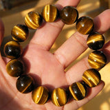 8mm Natural Stone Buddha Bracelet Brown Tiger Eyes Beads Bracelet for Men Women Weight Loss Healing Bracelets Jewelry