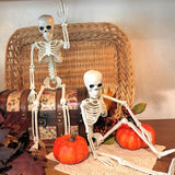 Cifeeo   Halloween 3D Simulation Skeleton Swingable Plastic Skeleton For Horror Bar Haunted House Home Decor Halloween Party Decoration