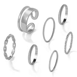 Cifeeo 3-16PC Fashion Ring Sets For Women Vintage Punk Gothic Finger Jewelry Fine Jewelry  Boys Girls Party Gifts