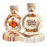 Cifeeo Theme Party Decoration Disposable Tableware Turkey Party Harvest Festival Happy Thanksgiving Day Decor For Home