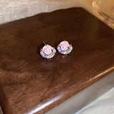 Back to school 2023 New Arrival Stud Earrings Fashion Metal Women Classic Pearl Flower Small Sweet Joker Girl Heart Jewelry