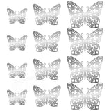 Back to school 12Pcs/Set 3D Hollow Butterfly Wall Sticker Cake Decor Toppers Wedding Decoration Living Room Home Decor Butterflies Stickers