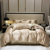Cifeeo Mulberry Silk Bedding Set Luxury Duvet Cover Bed Sheet Pillowcase Silky Soft Queen King Ru Eu Double Size Fitted Sheet Bed Linen