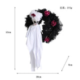 Cifeeo   White Ghost Door Hanging Ghost Festival Horror Party Garland Ornament Haunted House Decoration Props Halloween Decoration Supply