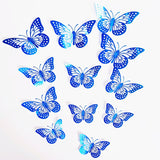 Back to school 12pcs Cake Decorations 3D Hollow Butterflies Happy Birthday Cake Toppers for Birthday Cake Dessert Baby Shower Decor Butterfly