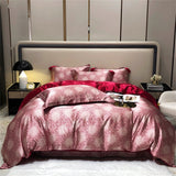 Cifeeo Mulberry Silk 4 Pieces Comforter Bedding Set, 1PC Duvet Cover, 1PC Bed Sheet, 2PCS Pillowcases, Luxury Home Textiles Bedclothes