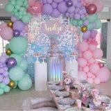 Back to school decoration  Cifeeo  Ins FB Hot Square Sequin Panel Backdrop Wedding Baby Shower Birthday Party Backdrop Decor Gorgeous Shimmer Wall Decorative Plate