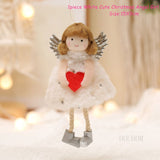 Cifeeo New Year 2023 Gifts Crown Veil Girl Dolls Angel Doll Navidad Xmas Tree Ornaments Christmas Decorations for Home Noel Natal