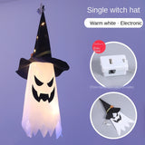 Cifeeo New Halloween Creative Haunted House Scene Horror Atmosphere Arrangement LED Lights Ghost Wizard Home Garden Decoration Lights