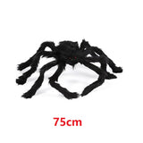 Cifeeo   30Cm/90Cm/125Cm Horror Giant Black Plush Spider Halloween Party Decoration Props Haunted House Prop Indoor Outdoor Giant Decor