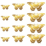 Back to school 12Pcs/Set 3D Hollow Butterfly Wall Sticker Cake Decor Toppers Wedding Decoration Living Room Home Decor Butterflies Stickers