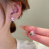 Back to school 2023 New Arrival Stud Earrings Fashion Metal Women Classic Pearl Flower Small Sweet Joker Girl Heart Jewelry