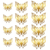 Back to school 12Pcs/Set 3D Hollow Butterfly Wall Sticker Cake Decor Toppers Wedding Decoration Living Room Home Decor Butterflies Stickers