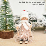 Cifeeo New Year 2023 Gifts Crown Veil Girl Dolls Angel Doll Navidad Xmas Tree Ornaments Christmas Decorations for Home Noel Natal