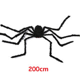 Cifeeo   30Cm/90Cm/125Cm Horror Giant Black Plush Spider Halloween Party Decoration Props Haunted House Prop Indoor Outdoor Giant Decor