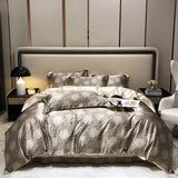Cifeeo Mulberry Silk Bedding Set Luxury Duvet Cover Bed Sheet Pillowcase Silky Soft Queen King Ru Eu Double Size Fitted Sheet Bed Linen