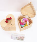 Wooden Box Luminous Rose Soap Flower Love Gift Box Birthday Valentine's Day Gift Giveaway Aromatherapy Artificial Flowers