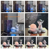 Cifeeo  Astronaut Rabbit Voice Control Voice Night Light Colorful Atmosphere Light Bedroom Table Lamp Cute Creative Holiday Gift