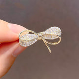 Cifeeo New Bow Brooch For Women Buckle Decorative Brooch Pin Clothes Accessories Charm Luxury Crystal Brooches Jewelry Gifts