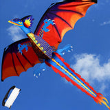 Cifeeo Children Kite 3D Dragon100M Single Line with Tail Outdoor Sports Fun Toy Family Parent-child Interaction Rainbow Kite